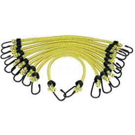 INTEGRATED SUPPLY NETWORK KTI-73833 K-Tool KTI-73833 Bungee Cords Heavy Duty 13/32" X 40" - 10 Pack, Yellow image.