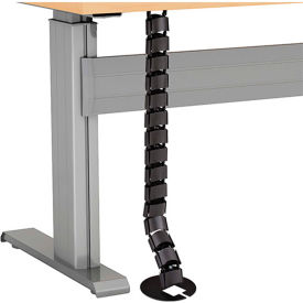 KA Manufacturing Inc. FCM490 RightAngle™ Flex Cable Management (vertical) for height Adjustable Desk, has 22 links, 1250mm image.