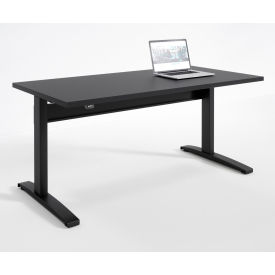KA Manufacturing Inc. NETAAS304830BBK RightAngle™ Bonita Electric Height Adjustable Desk 30"x48", Black w/Black Base image.