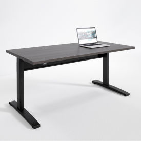 KA Manufacturing Inc. NETAAS244824BDW RightAngle™ Bonita Electric Height Adjustable Desk 24"x48", Driftwood w/Black Base image.
