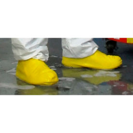 Keystone Adjustable Cap Company Inc BC-RBR-100PR Heavy Duty Latex Boot/Shoe Covers, Yellow, LG, 100 Pairs/Case image.