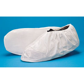 Keystone Adjustable Cap Company Inc SC-NWPI-AQ-LRG-WHITE Water Resistant Laminated PP Shoe Cover, Non-Skid Sole, White, L, 100/Case image.