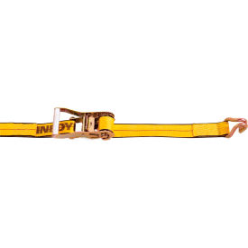 Kinedyne Corporation 513084 Kinedyne Cargo Control Ratchet Strap 513084 with Wire Hook - 30 x 2" Gold image.