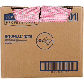 WypAll® X70 Foodservice Towels 1-Ply 12.5 x 23.2 Red 300/Carton