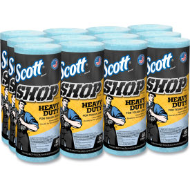 Scott Pro Shop Towels 1-Ply Blue 10-2/5" X 11" 12 Cans/Case - KCM32992
