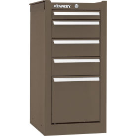 Kennedy® K1800 5 Drawer Hang-On Side Cabinet 13-5/8"W x 18" x 29-1/16"H Brown