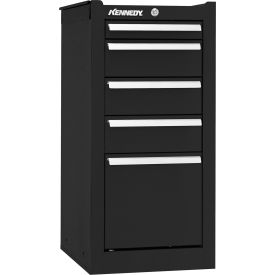Kennedy® K2000 5 Drawer Hang-On Side Cabinet 13-5/8"W x 20" x 29-1/16"H Black
