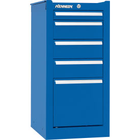 Kennedy® K2000 5 Drawer Hang-On Side Cabinet 13-5/8"W x 20" x 29-1/16"H Blue