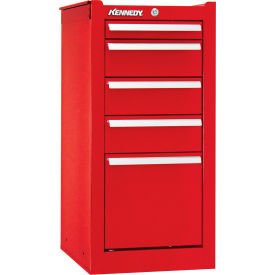 Kennedy® K2000 5 Drawer Hang-On Side Cabinet 13-5/8"W x 20" x 29-1/16"H Red