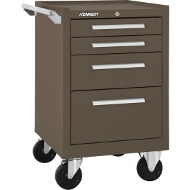 Kennedy® K2000 4 Drawer Roller Cabinet 21"W x 20" x 35"H Brown