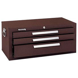Kennedy Manufacturing Co 2603B Kennedy® 2603B Signature Series 26-5/8"W X 12"D X 11-3/4"H 3 Drawer Brown Add-On Base image.
