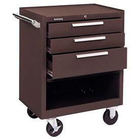 Kennedy Manufacturing Co 273XB Kennedy® 273XB K1800 Series 27"W X 18"D X 35"H 3 Drawer Brown Roller Cabinet image.
