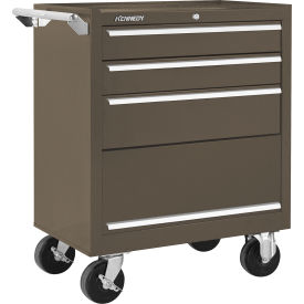 Kennedy® K1800 3 Drawer Roller Cabinet With Compartment 27"W x 18" x 34-15/16"H Brown