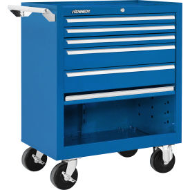 Kennedy® K1800 5 Drawer Roller Cabinet With Compartment 27"W x 18" x 34-15/16"H Blue