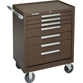 Kennedy Manufacturing Co 277XB Kennedy® 277XB K1800 Series 27"W X 18"D X 35"H 7 Drawer Brown Roller Cabinet image.