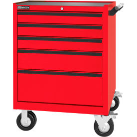 Kennedy Manufacturing Co 295MPR Kennedy® Maintenance Pro™ 5 Drawer Roller Cabinet, 29"W x 20"D x 40"H, Red image.