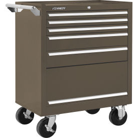 Kennedy® K2000 5 Drawer Roller Cabinet With Compartment 29"W x 20" x 34-15/16"H Brown