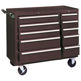 Kennedy Manufacturing Co 310XB Kennedy® 310XB K1800 Series 39-3/8"W X 18"D X 35"H 10 Drawer Brown Roller Cabinet image.