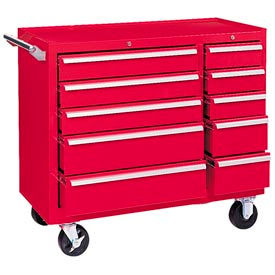 Kennedy Manufacturing Co 310XR Kennedy® 310XR K1800 Series 39-3/8"W X 18"D X 35"H 10 Drawer Red Roller Cabinet image.