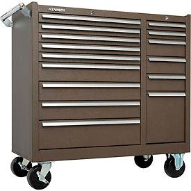 Kennedy Manufacturing Co 315XB Kennedy® 315XB K1800 Series 39-3/8"W X 18"D X 39"H 15 Drawer Brown Roller Cabinet image.