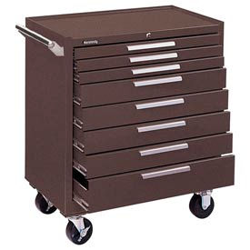 Kennedy Manufacturing Co 348XB Kennedy® 348XB K2000 Series 34"W X 20"D X 40"H 8 Drawer Brown Roller Cabinet image.