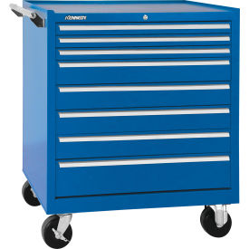 Kennedy® K2000 8 Drawer Roller Cabinet 34"W x 20" x 39"H Blue
