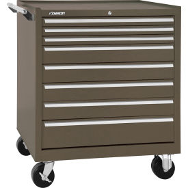 Kennedy® K2000 8 Drawer Roller Cabinet 34"W x 20" x 39"H Brown