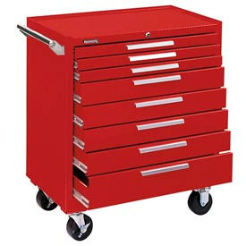 Kennedy Manufacturing Co 348XR Kennedy® 348XR K2000 Series 34"W X 20"D X 40"H 8 Drawer Red Roller Cabinet image.