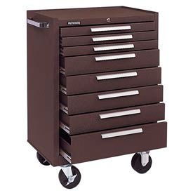 Kennedy Manufacturing Co 378XB Kennedy® 378XB K1800 Series 27"W X 18"D X 39"H 8 Drawer Brown Roller Cabinet image.
