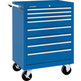 Kennedy® K1800 8 Drawer Roller Cabinet 27"W x 18" x 39"H Blue