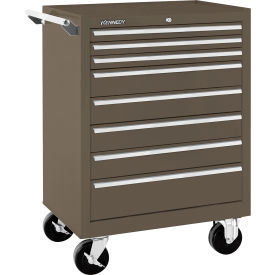 Kennedy® K1800 8 Drawer Roller Cabinet 27"W x 18" x 39"H Brown