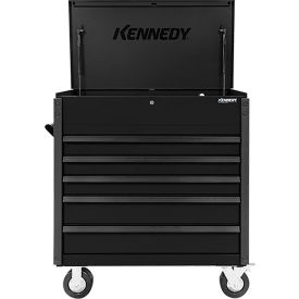 Maintenance Pro 5 Drawer Tool Cart, 39"W x 20"D x 43"H, Industrial Black view 2