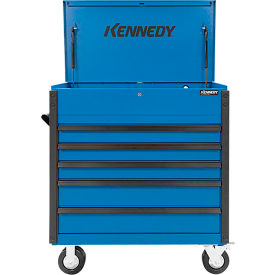 Maintenance Pro 5 Drawer Tool Cart, 39"W x 20"D x 43"H, Industrial Blue view 2