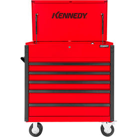 Maintenance Pro 5 Drawer Tool Cart, 39"W x 20"D x 43"H, Industrial Red view 2