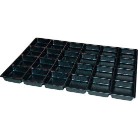 Kennedy Manufacturing Co 81923 Kennedy® 24 Compartment Drawer Organizer, 23"W x 16-5/16"D x 1-3/8"H, Black image.