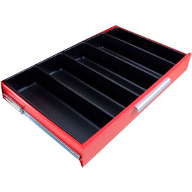 Kennedy Manufacturing Co 81936 Kennedy® 5 Compartment Drawer Organizer, 30"W x 18-3/8"D x 3-9/16"H, Black image.