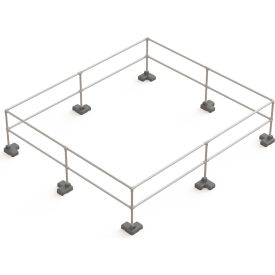 Kee Safety Inc. KD16X16 Kee Safety® Dome® Railing Kit For Skylight Protection, 192"L x 192"W x 42"H, Gray image.
