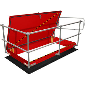Kee Safety Inc. KH-FB-4896 Kee Safety® Roof Hatch Railing Kit with Forward Barrier & Side Entry, Galvanized Steel, 132"L image.