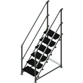 Kee Safety Inc. SAP-S-6-NS-8 Kee Safety® Crossover Ladder, 6 Steps, 53"L image.