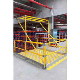 Kee Safety Inc. SGPGTYD2GV Kee Safety® Pivot Steel Mezzanine Pallet Gate, Double Depth, 60"W x 108"D x 96"H Clearance image.