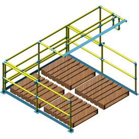 Kee Safety Inc. SGPGTYD4GV Kee Safety® Pivot Steel Mezzanine Pallet Gate, Full Size, 96"W x 108"D x 796"H Clearance image.