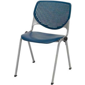 Kfi 2300-P03 KFI Stack Chair with Perforated Back -  Plastic Seat - Navy - KOOL Series image.