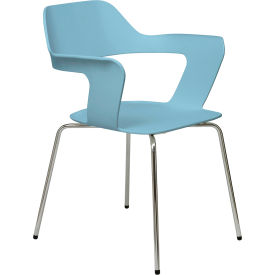 Kfi 2500CH-Sky KFI Julep Stack Chair with Flex Poly Shell - Sky Blue image.