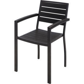 Kfi 5601-BK-BK KFI Eveleen Outdoor Arm Chair, 33-3/4"H, Black, Aluminum image.