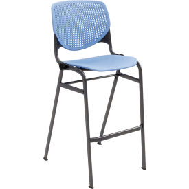 KFI Studios Bar Stool Polypropylene Seat & Back 400 lb. Capacity Periwinkle 