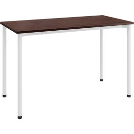 Dailey Training Table with Glides, HPL, 24"W x 48"L, White Frame, Cafelle view 2