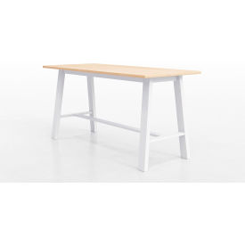 Midtown Conference Table, HPL, 84"L x 36"W x 41"H, Maple Finish, White Frame view 2