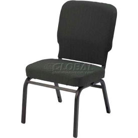 Kfi HTB1040SB-3905 KFI Oversized Church Chair - Armless - Stacking - Black Fabric/Black Frame image.