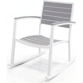Kfi RK5601-WH-GY KFI Studios Eveleen Indoor & Outdoor Rocking Chair, Gray/White image.