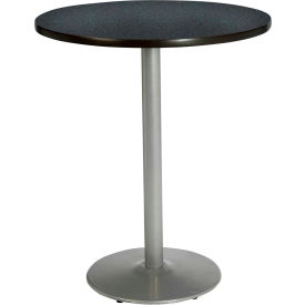 Kfi T30RD-B1917-SL-GRN-38 KFI 30" Round Bar Height Restaurant Table, Graphite Table/Silver Base image.